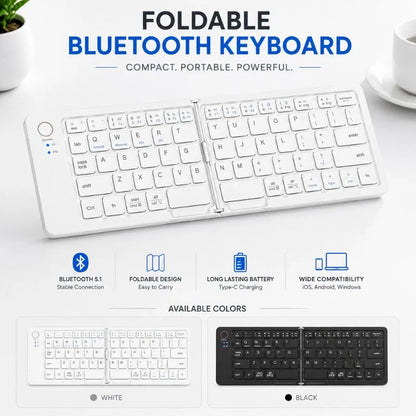 11-inch Foldable & Rechargeable Bluetooth Keyboard
