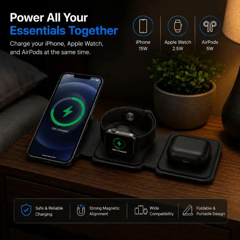 3-in-1 Magnetic Wireless Charger
