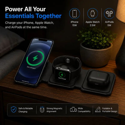 3-in-1 Magnetic Wireless Charger