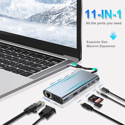 USB Type C to 11 In 1 HUB