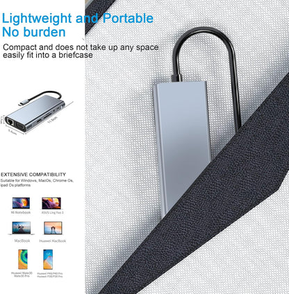 USB Type C to 11 In 1 HUB