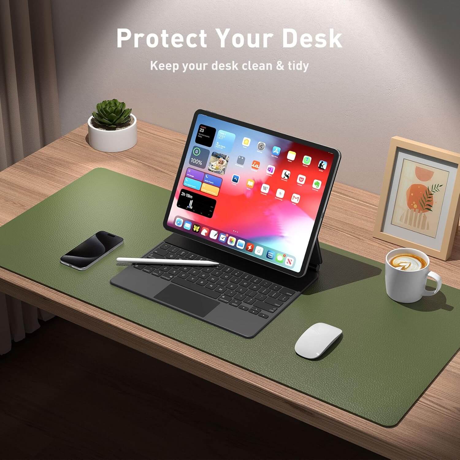 Double Face PU Leather Desk Mat – Gimmi.pk