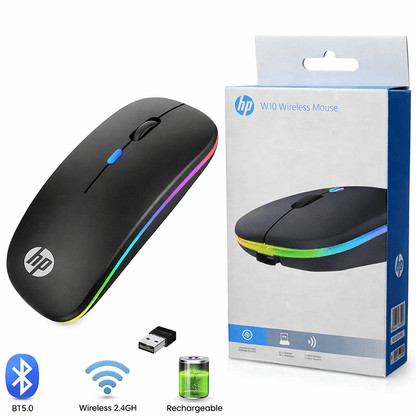 HP W10 RGB Wireless Rechargeable Mouse 🖱️✨