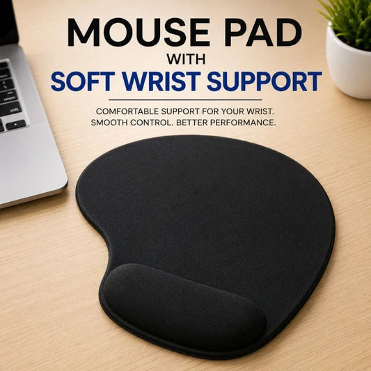 Ergonomic Mouse Pad with Soft Wrist Support – Non-Slip Comfortable Mouse Pad for Office, Gaming & Laptop Use