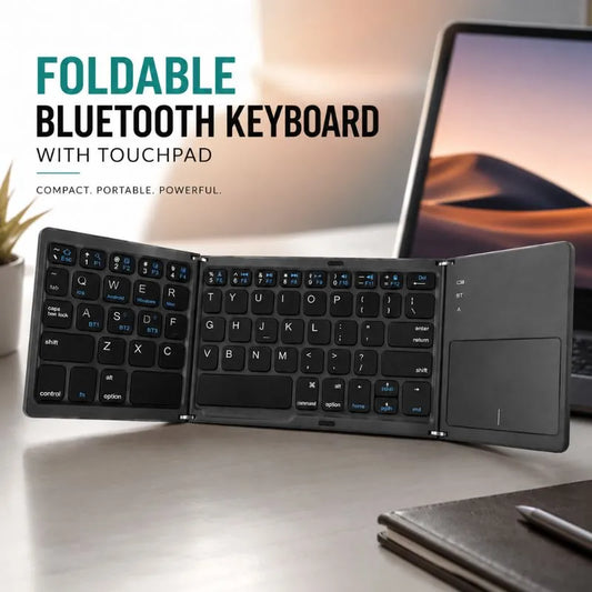 Foldable Bluetooth Keyboard with Touchpad