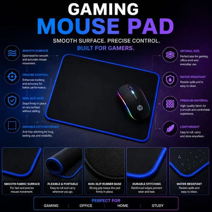 Gaming Mouse Pad – Smooth Surface Non-Slip Mouse Pad for Gaming, Office & Laptop Use