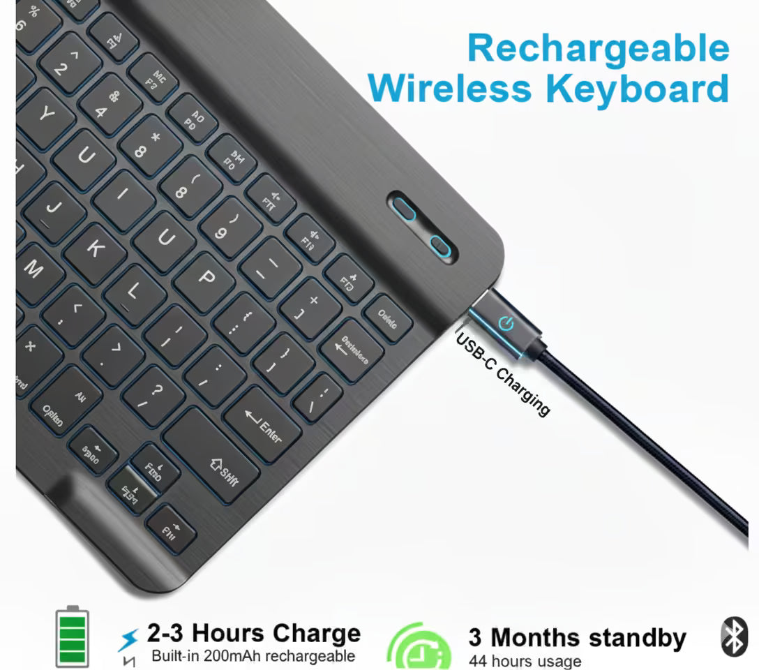 Ultra Slim Bluetooth Keyboard & Mouse Set (Rechargeable)