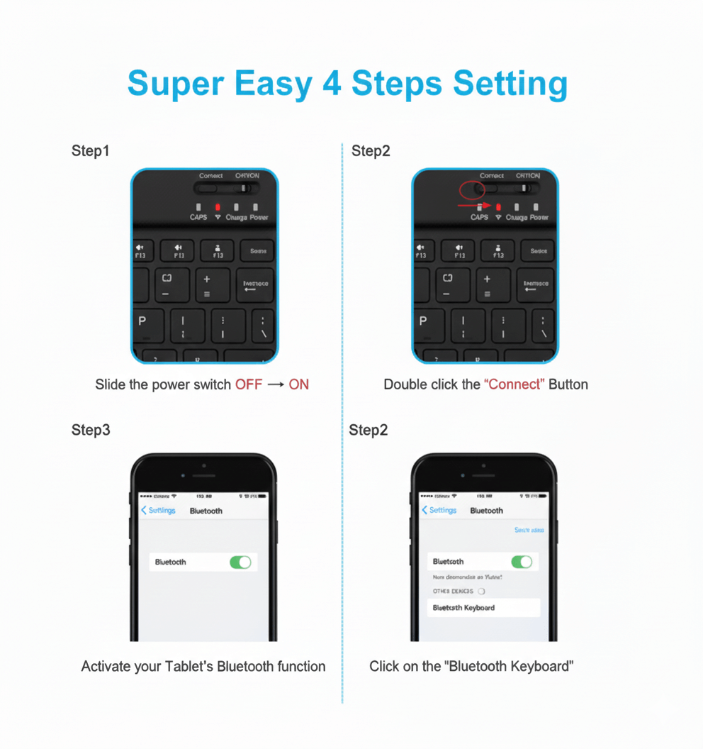 Ultra Slim Bluetooth Keyboard & Mouse Set (Rechargeable)
