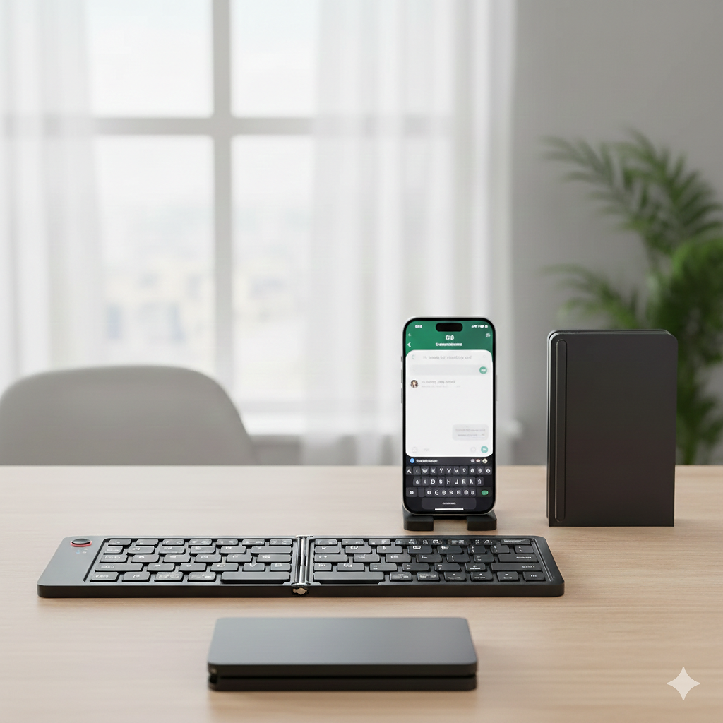 11-inch Foldable & Rechargeable Bluetooth Keyboard