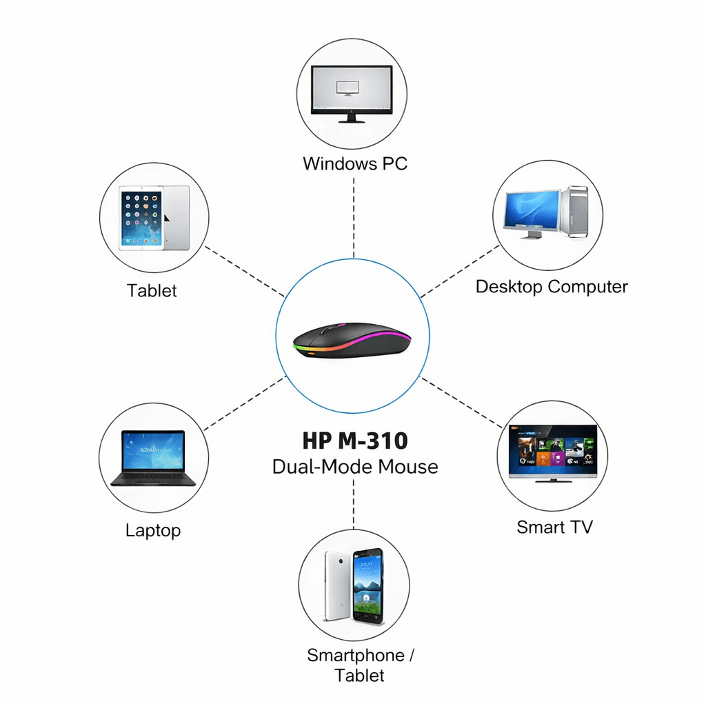 HP W10 RGB Wireless Rechargeable Mouse 🖱️✨