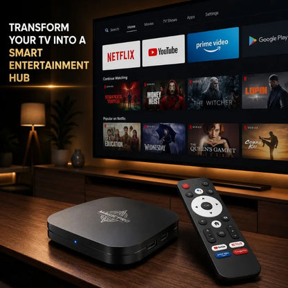 MagicPro MG50 4K Ultra HD Android TV Box with Smart Remote and HDMI Connectivity