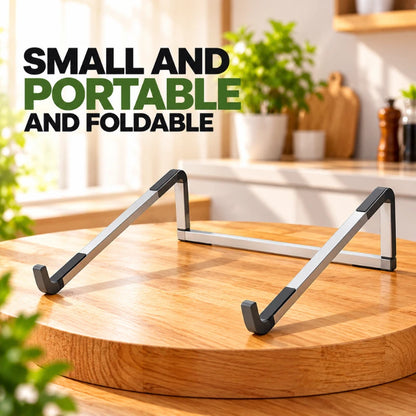 Portable Foldable Laptop Stand Adjustable Desktop Riser with Anti Slip Support – Compact Ergonomic Notebook Holder for Laptop Tablet Office Home & Travel