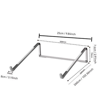 Portable Foldable Laptop Stand Adjustable Desktop Riser with Anti Slip Support – Compact Ergonomic Notebook Holder for Laptop Tablet Office Home & Travel