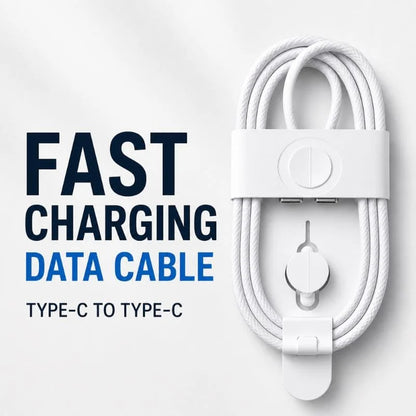 Premium Type-C to Type-C Fast Charging Data Cable – Braided USB-C Charging & Data Transfer Cable