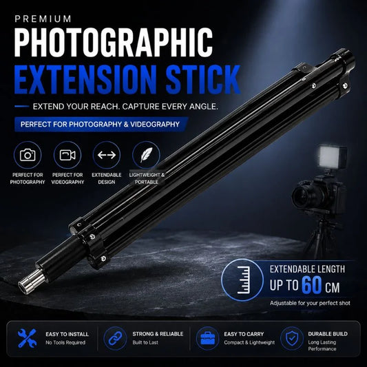 Professional Photographic Extension Stick – Adjustable Camera Support Pole