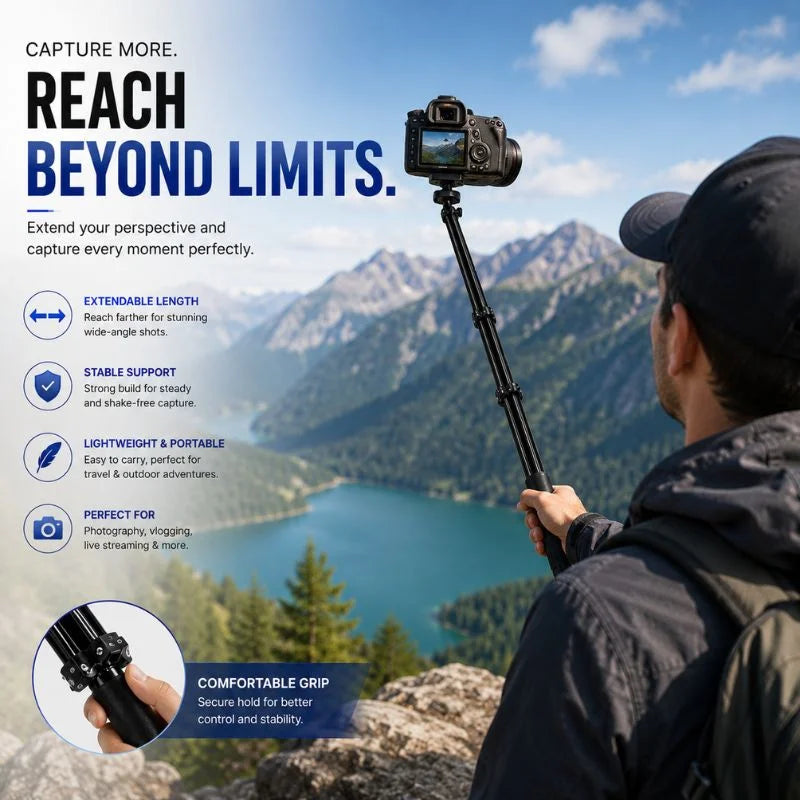 Professional Photographic Extension Stick – Adjustable Camera Support Pole