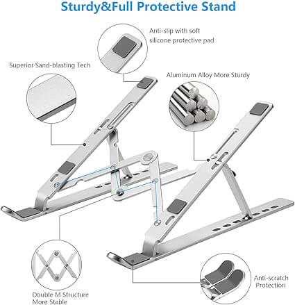 Folding Adjustable Aluminum Laptop Stand