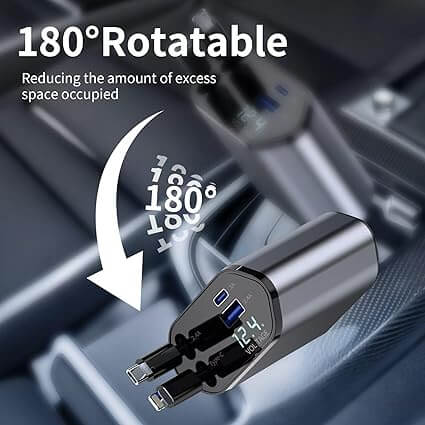 4-In-1 Retractable Car Charger