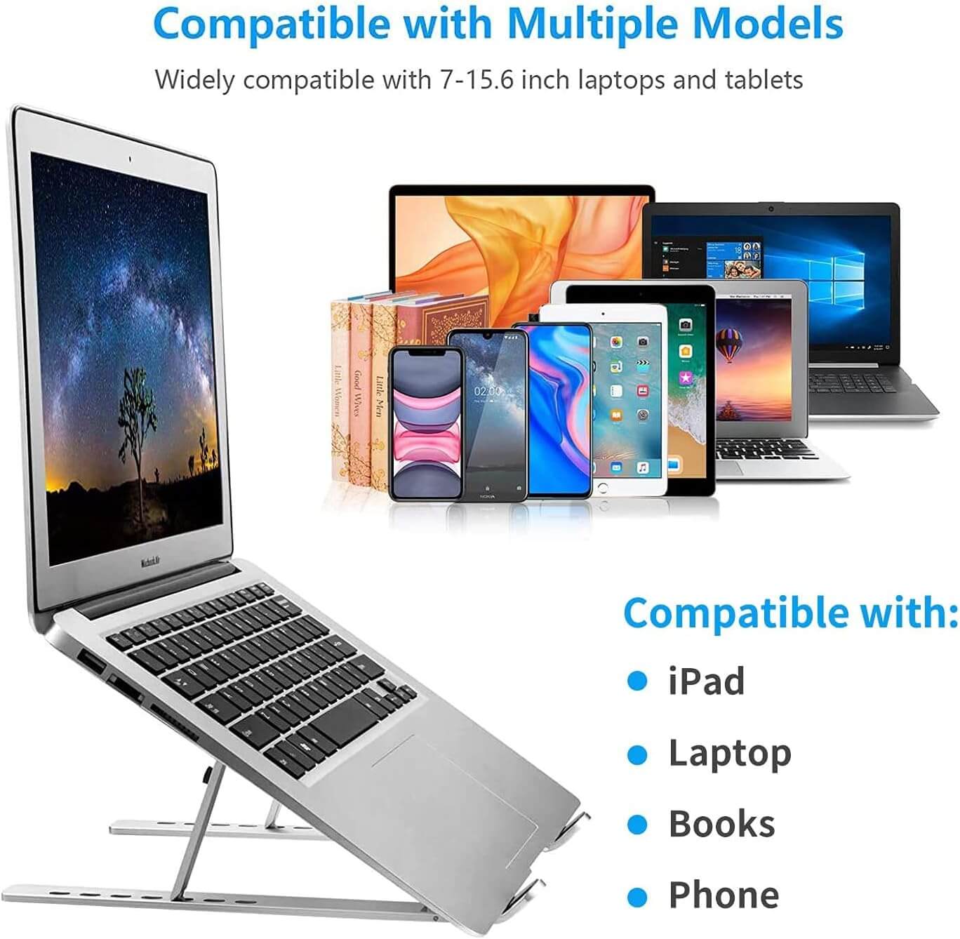 Folding Adjustable Aluminum Laptop Stand